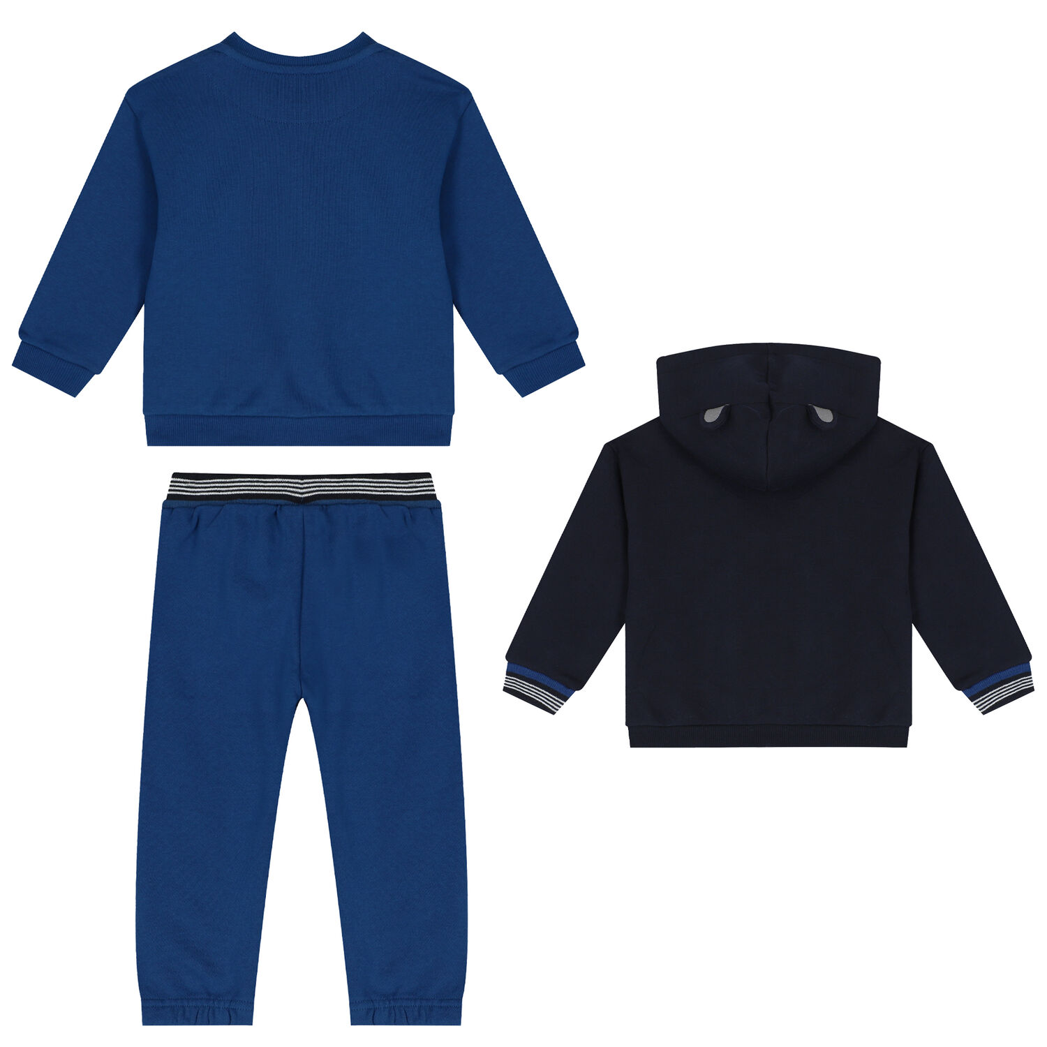Younger Boys Navy Blue & Blue 3 Piece Tracksuit , 2, hi-res image number null